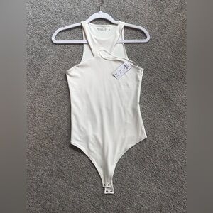 Abercrombie & Fitch Soft A&F Collection Bodysuit (Small, White/Ivory)